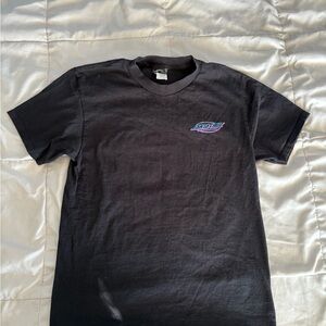 Santa Cruz Skateboards Black Tee with Purple and Blue Logo
